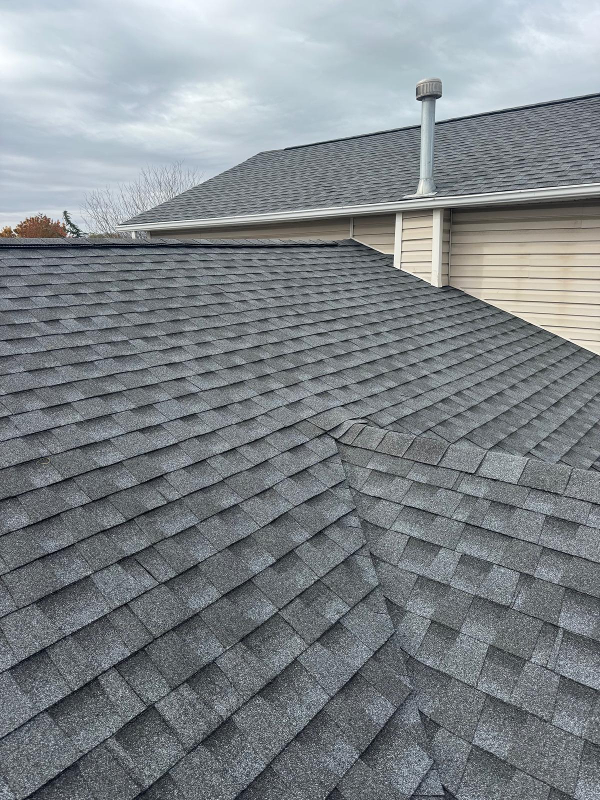 Completed asphalt shingle roof